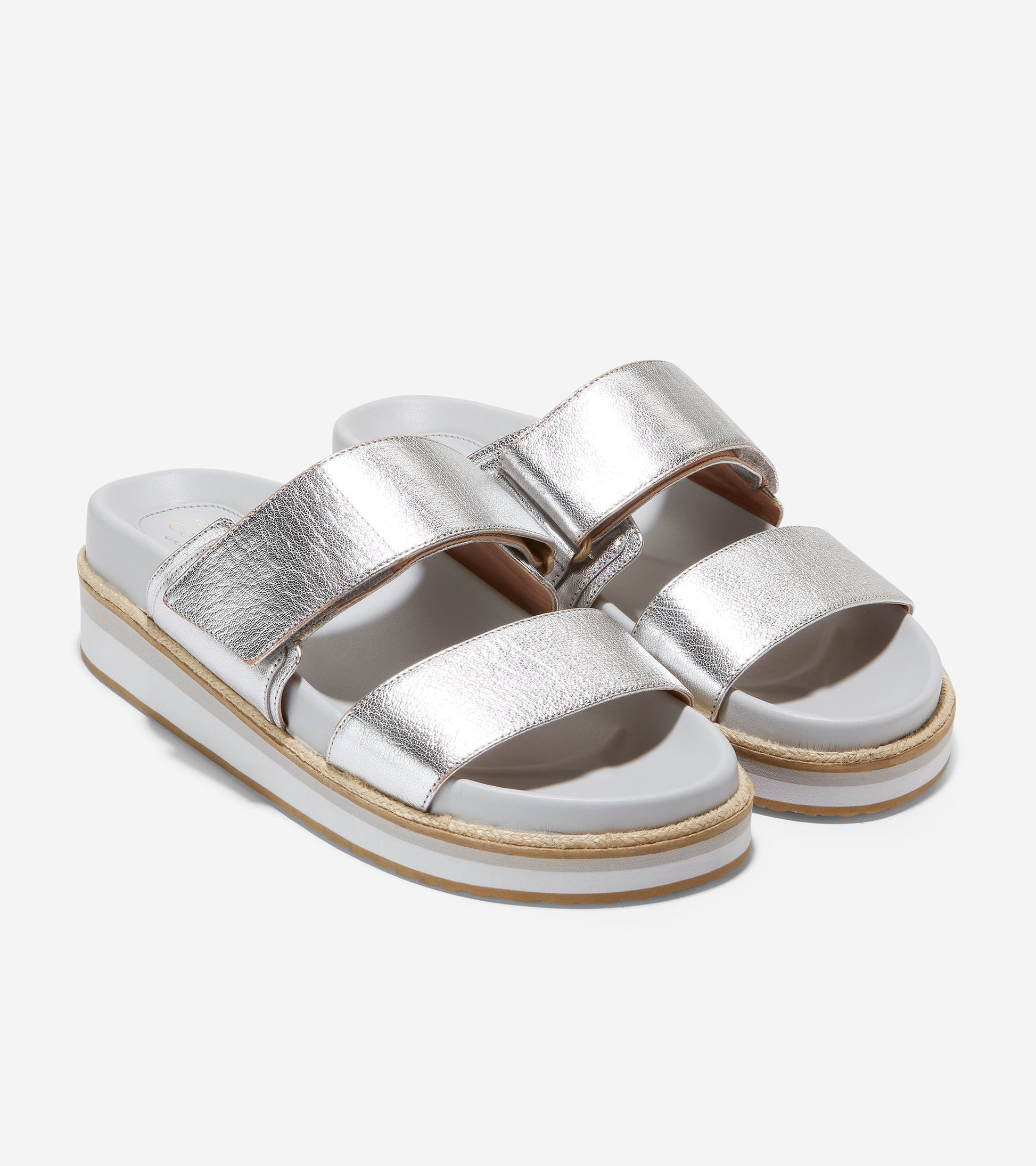 Cloudfeel Slide Sandal Silver Leather - CH